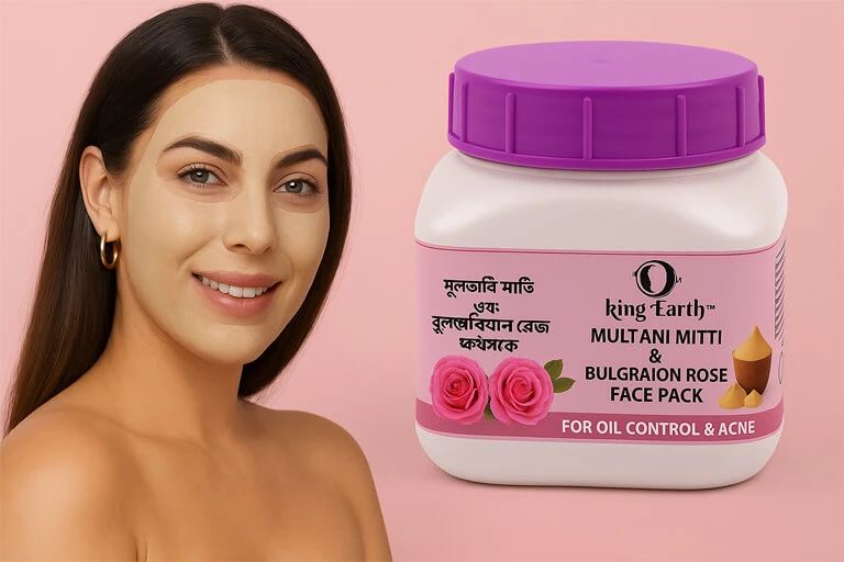 King Earth Multani Mitti & Bulgarian Rose Face Pack
